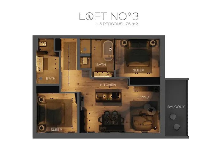 アパートホテル The Black Eagle Luxury